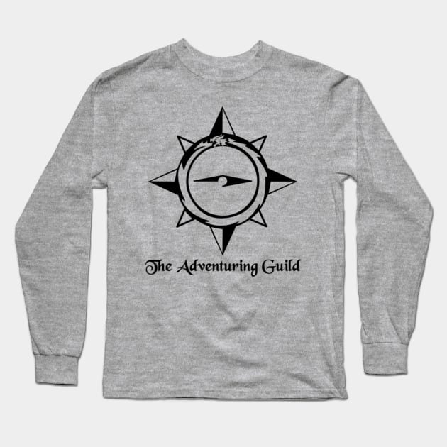 AG Compass Logo - Front Long Sleeve T-Shirt by adventuringguild